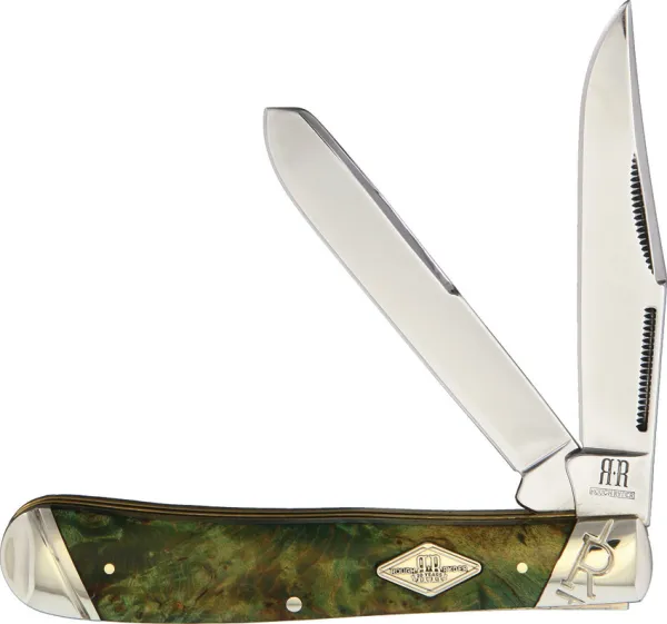 Rough Ryder Trapper Artisan Wood knives RR1964