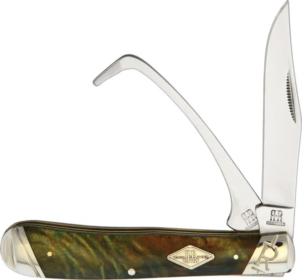 Rough Ryder Equestrian Trapper Burlwood knives RR1970