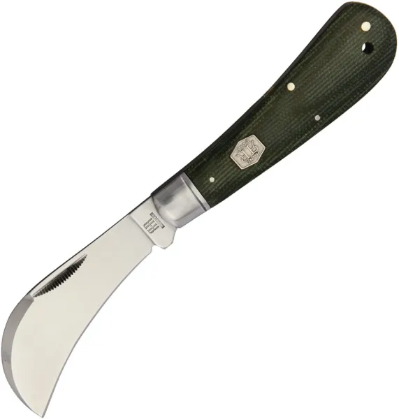 Rough Rider Hawkbill Green Micarta knives RR1993