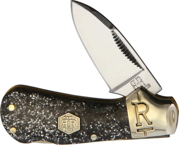 Rough Rider Cub Lockback Silver Sparkle knives RR2011