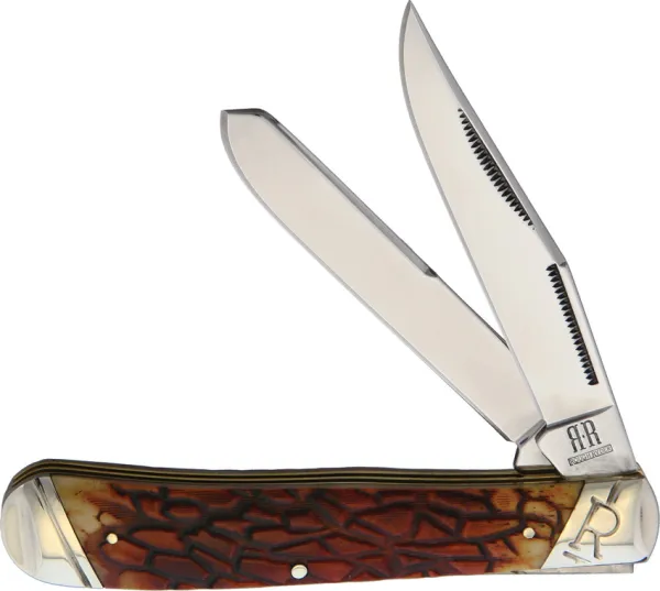 Rough Ryder Trapper Brown Bone knives RR2057