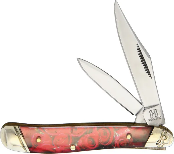 Rough Ryder Peanut Red Roses knives RR2090