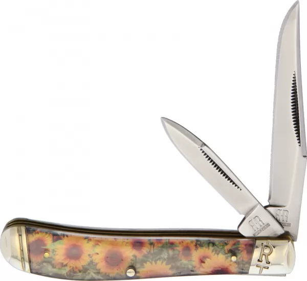 Rough Rider Small Trapper Sun Flowers knives RR2093