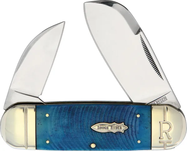 Rough Rider Black And Blue Elephant Toe knives RR2113