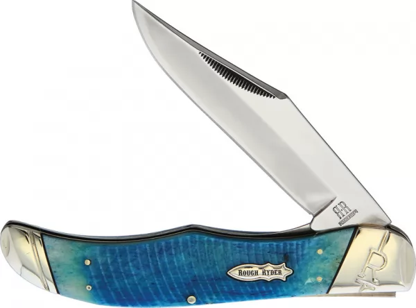 Rough Rider Black and Blue Folding Hunter knives RR2117