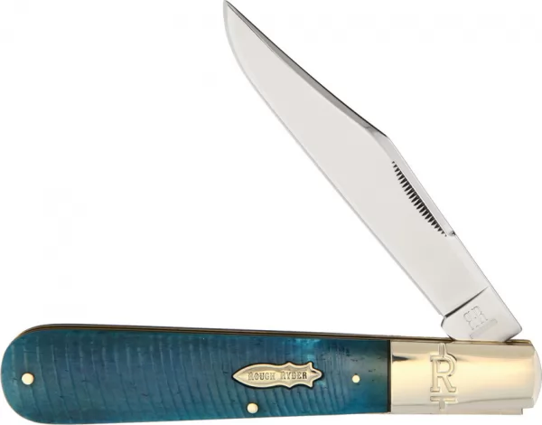 Rough Ryder Black & Blue Barlow knives RR2120