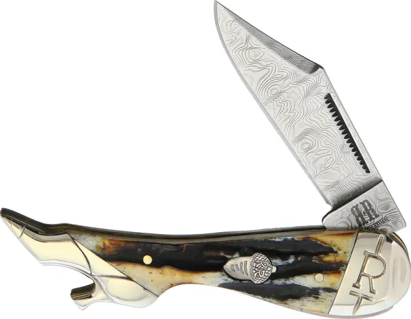 Rough Ryder Leg Knife Cinnamon Stag knives RR2162
