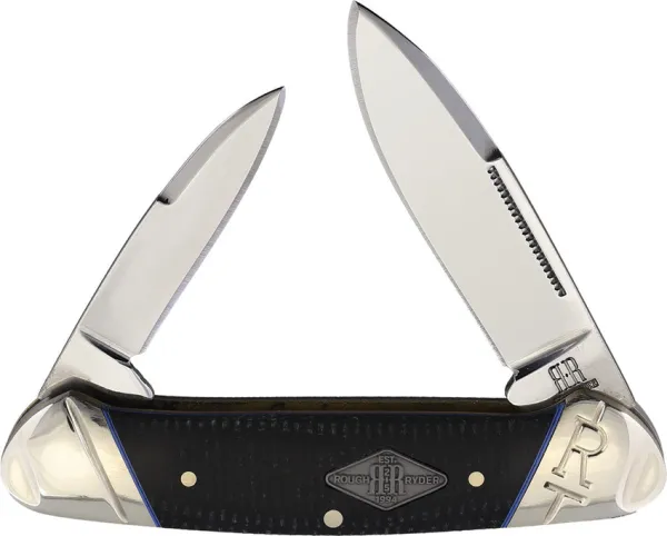 Rough Rider Canoe Black Micarta knives RR2209