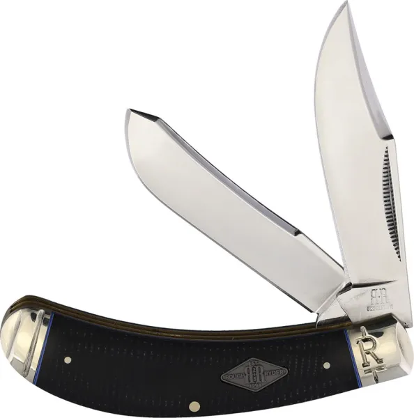 Rough Ryder Saddlehorn Black Micarta knives RR2212