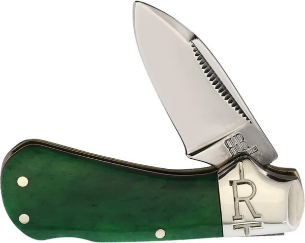 Rough Rider Cub Lockback Green Smooth knives RR2231