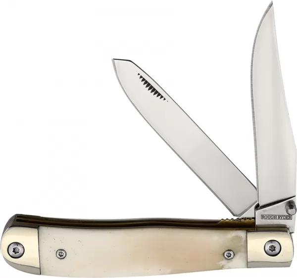 Rough Rider Trapper White Smooth Bone knives RR2234