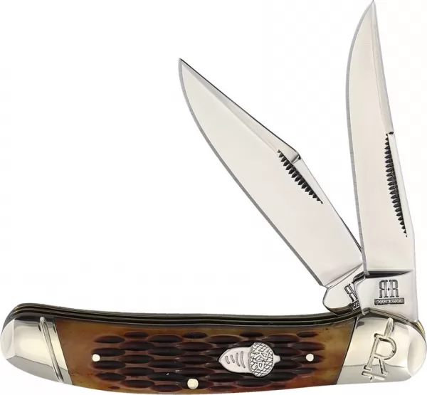 Rough Rider Copperhead Amber Jigged Bone knives RR2289