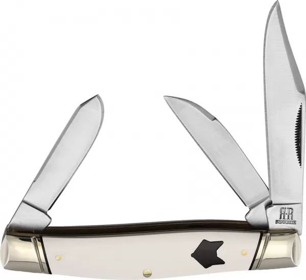 Rough Rider Stockman White Micarta knives RR2311