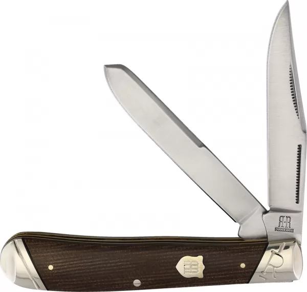 Rough Rider Trapper Brown Burlap knives RR2330