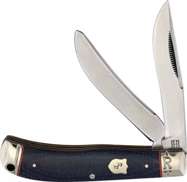 Rough Rider Denim Micarta Bow Trapper knives RR2351