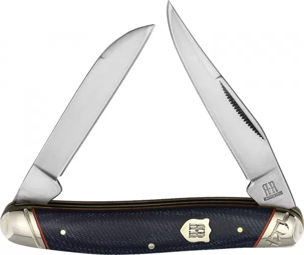 Rough Rider Muskrat Denim Micarta knives RR2356
