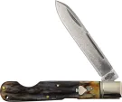 Rough Rider Lockback Cinnamon Bone Damascu - RR2524