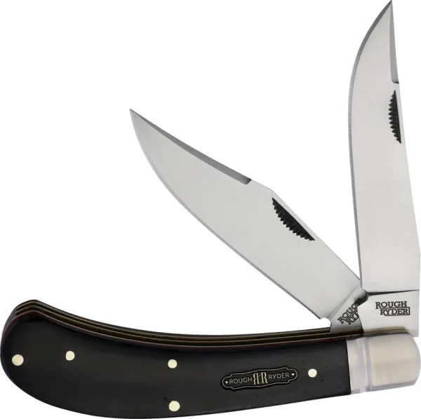 Rough Rider Bearhead Saddle Horn Pakkawood knives RR2571