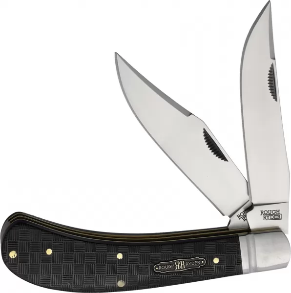 Rough Rider Bearhead Saddle Horn Pakkawood knives RR2572