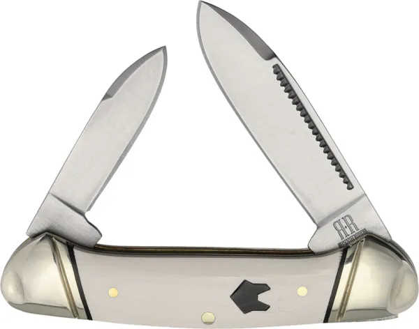 Rough Rider Mini Canoe White Micarta knives RR2661
