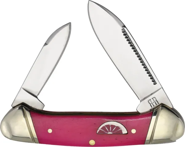 Rough Rider Mini Canoe Pink Smooth Bone knives RR2662
