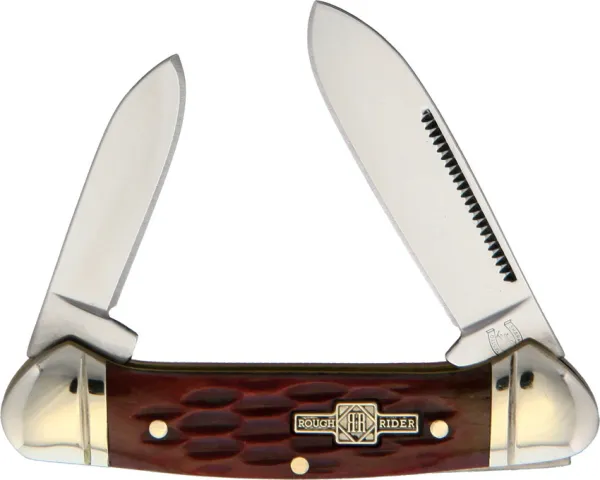 Rough Rider Red Jigged Bone Mini Canoe Knife RR271