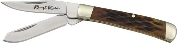 Rough Rider Tiny Trapper Amber Bone knives RR807