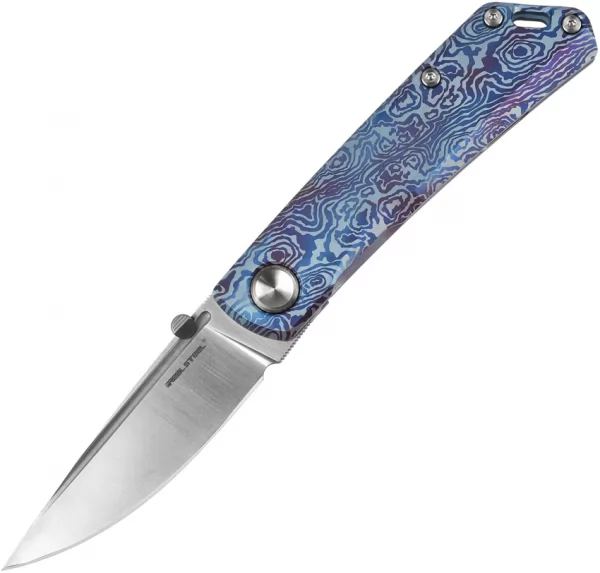 Real Steel Luna BoostFramelock Blue Swirl RS7071TC06