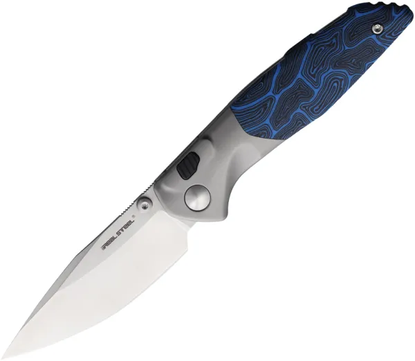 Real Steel Hoeft Blue Damascus G10 RS7901DB