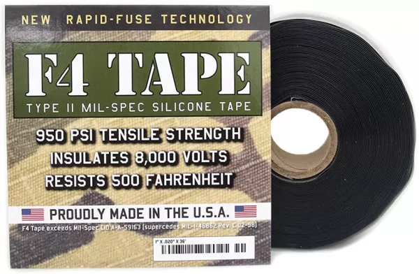 Rescue Tape F4 Mil-Spec Silicone Tape Blk RTF4B
