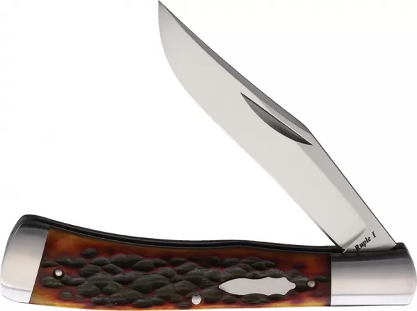 Old School Knifeworks Ruple 1 Trapper Mahogany Bone RUP1MB