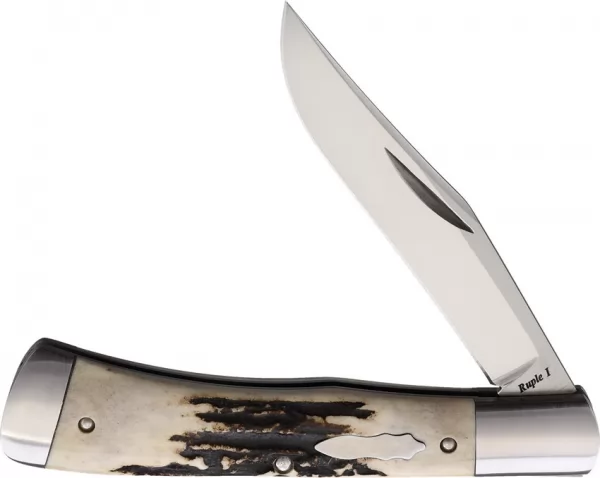 Old School Knifeworks Ruple 1 Trapper Natural Stag RUP1NS