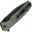 SENCUT Sachse Button Lock Grn Micarta S210072