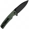 SENCUT Sachse Button Lock Grn Micarta S210072