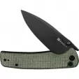 SENCUT Sachse Button Lock Grn Micarta S210072