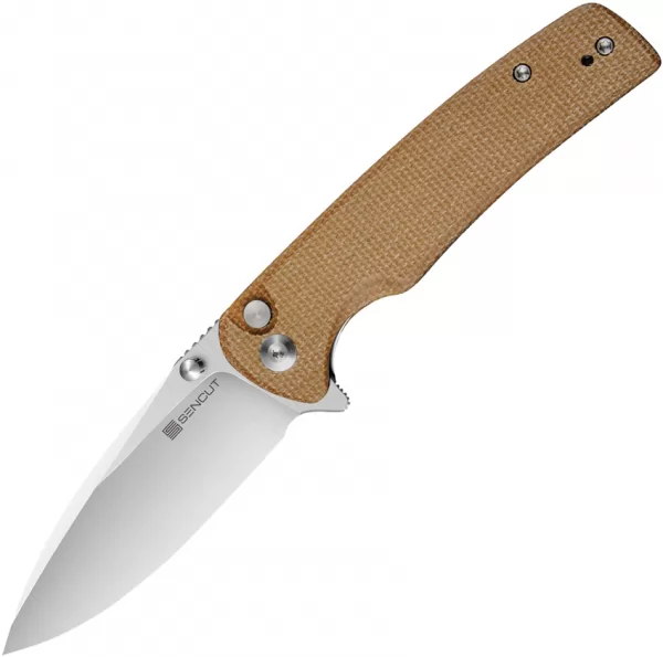 SENCUT Sachse Button Lock Brn Micarta S210073