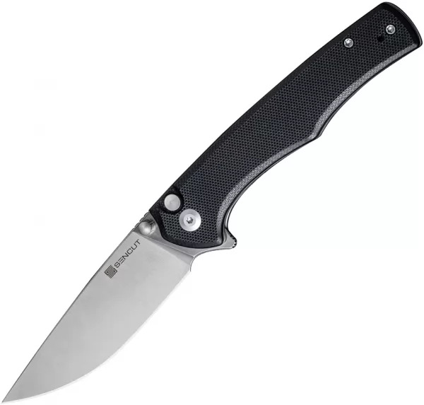 SENCUT Crowley Button Lock Black G10 S210124