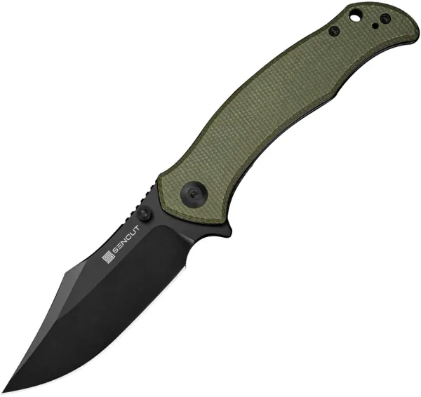 SENCUT Tauron Linerlock Olive Mic S250603
