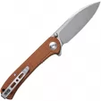 SENCUT Scepter Linerlock Brn Micarta SA03D