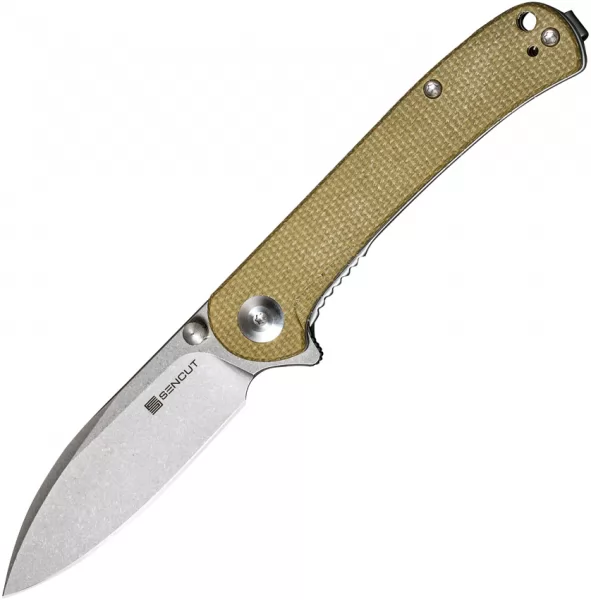 SENCUT Scepter Linerlock Grn Micarta SA03E