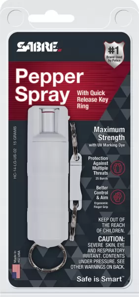 Sabre Hard Case Pepper Spray Gray self defense SA10492
