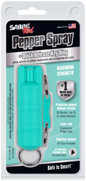 Sabre KeyRing Pepper Spray Mint ORMD self defense SA10622