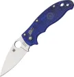 Spyderco Manix 2 Translucent Blue Plain Knife SPC101PBL2