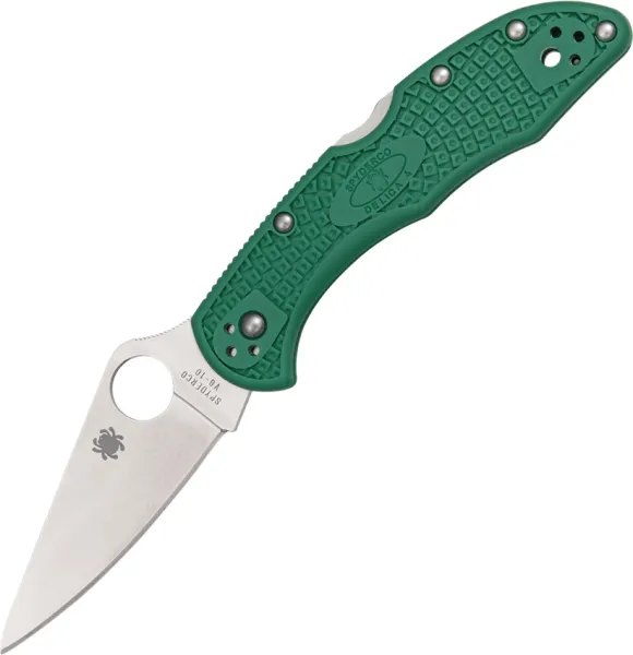 Spyderco SC11FPGR Delica Flat Ground Green FRN