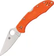 Spyderco Delica Flat Ground Blade Orange Fiberglass