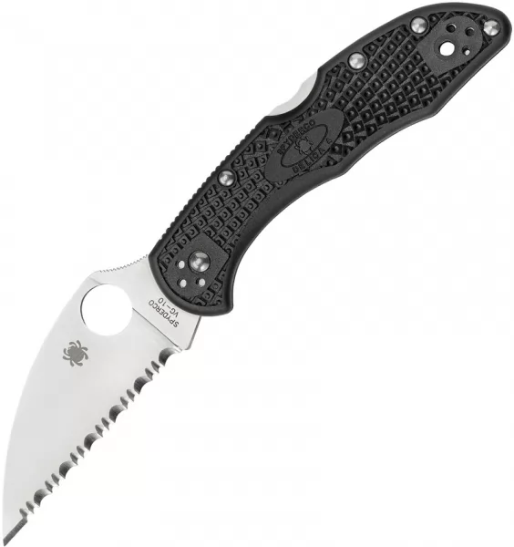 Spyderco Delica Wharncliffe Serrated knives SC11FSWCBK