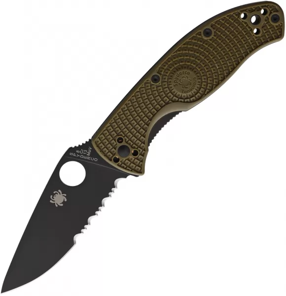 Spyderco Tenacious LWT Black Bld OD knives SC122PSODBK