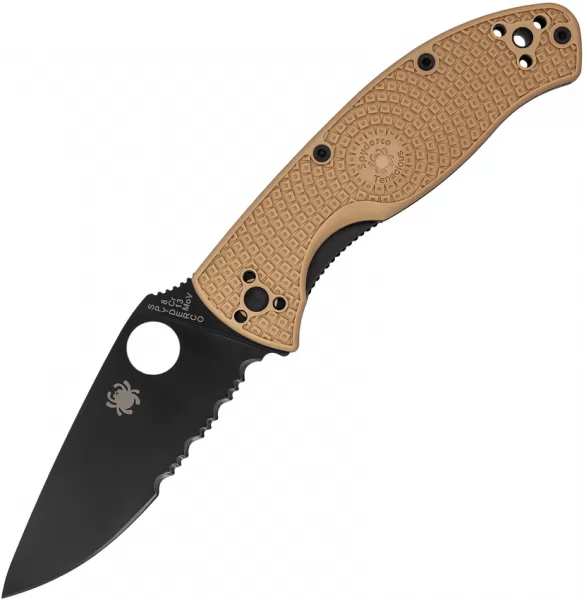 Spyderco Tenacious Linerlock Tan knives SC122PSTNBK