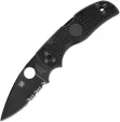 Spyderco Native 5 Lockback Black Serr - SC41PSBBK5