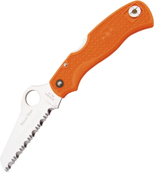 Spyderco Rescue Jr Orange knife (model SC45SOR)